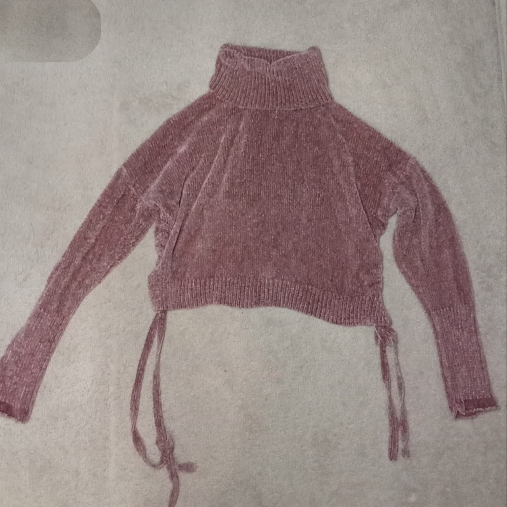 Women's Cowl Neck Sweater - Pink